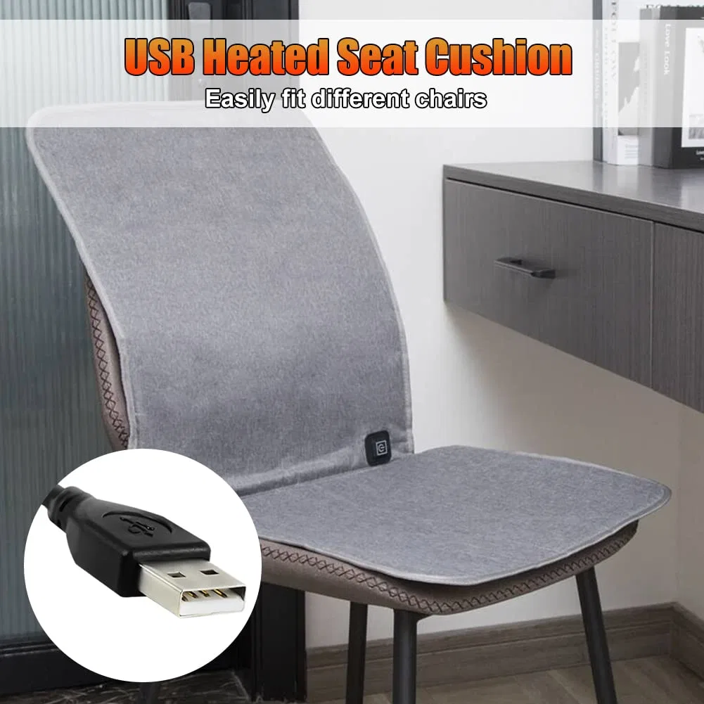 17X35.5 Inch USB Heated Large Heating Seat Cushion Pad