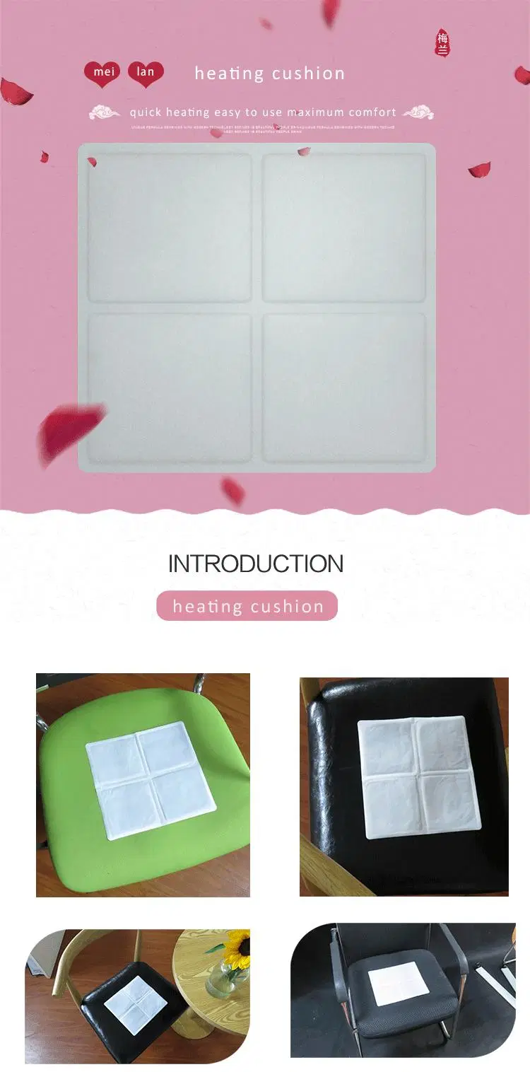 Custom White Instant Warm Heat Factory Hot Patch Heating Pad for Winter Seats