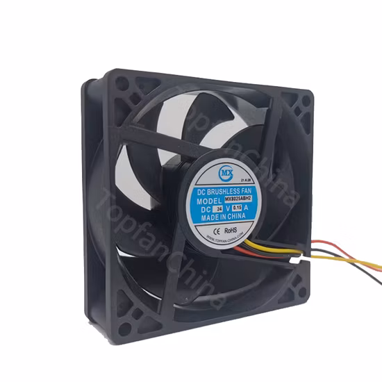 Metal DC Cooling Fan 80X80X25mm Small 80mm High Speed 18600rpm Industrial DC 12V 12 Volt Motor Cooling Extractor PWM Brushless Fan Ventilation for Air Cleaner